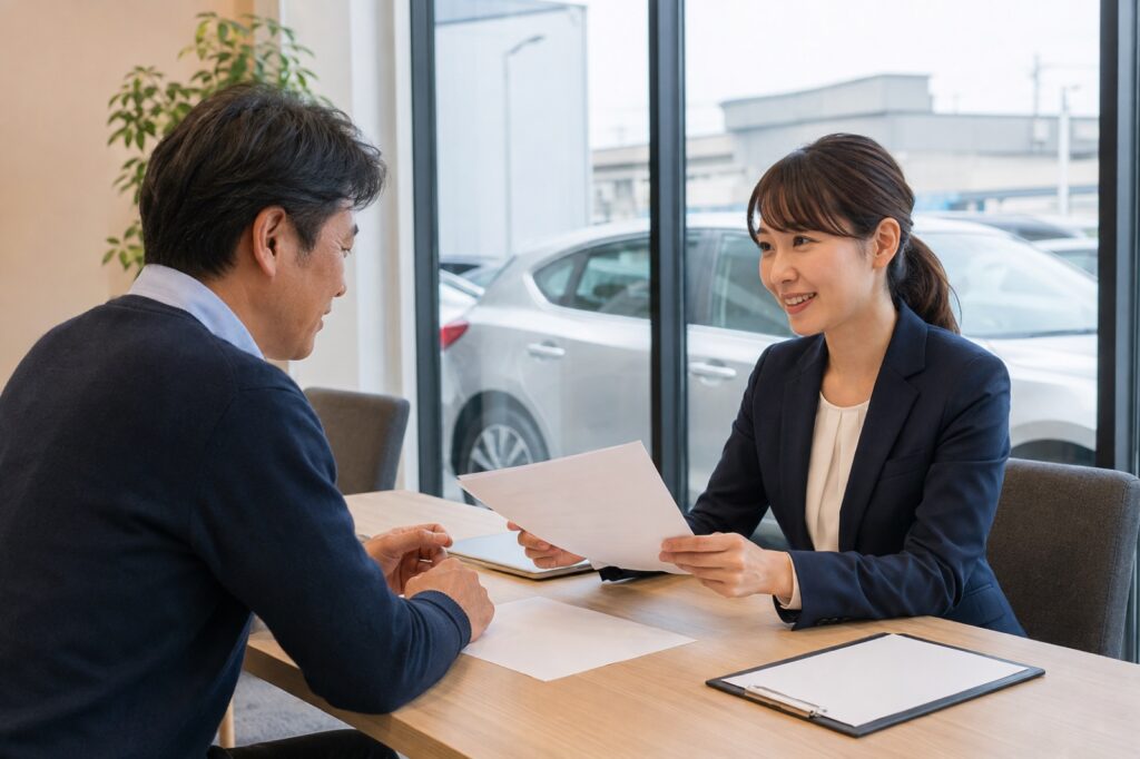 ローン審査に落ちて車が必要を確認する車選びのイメージ