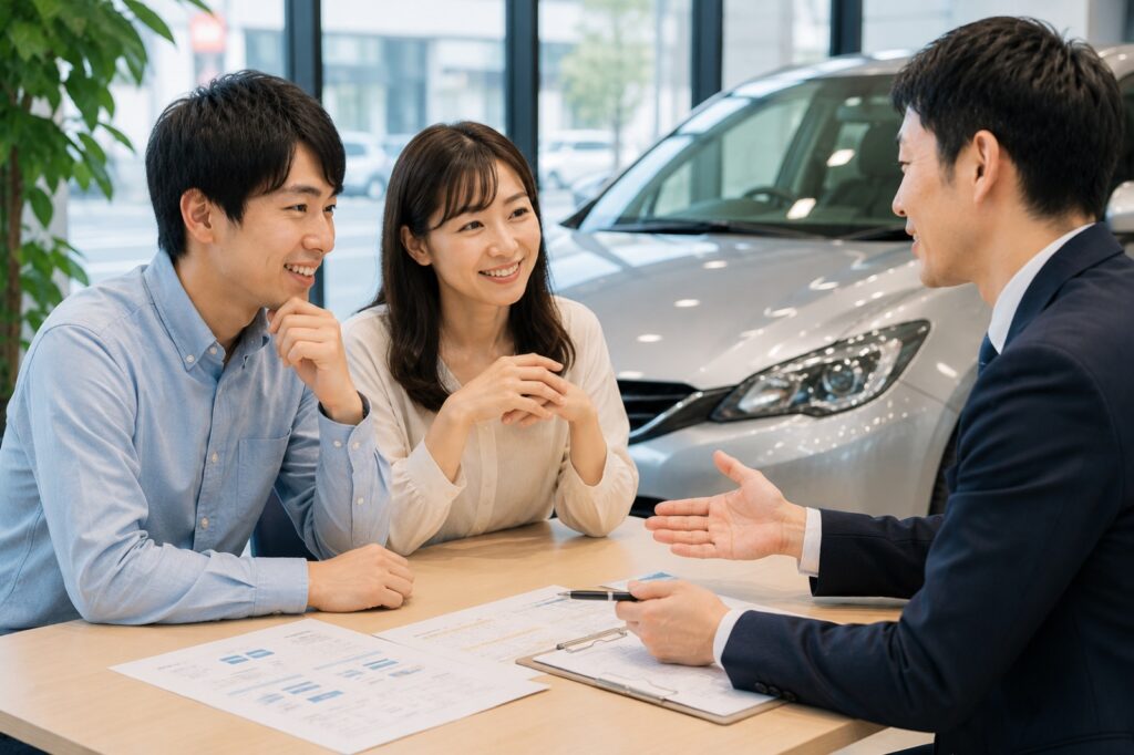 任意整理中に車を買って困らないを確認する車選びのイメージ
