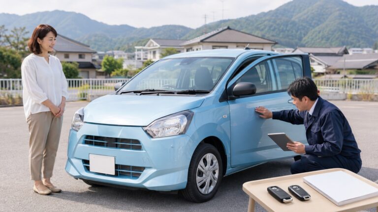 予算内の中古車をどう選ぶを確認する車選びのイメージ