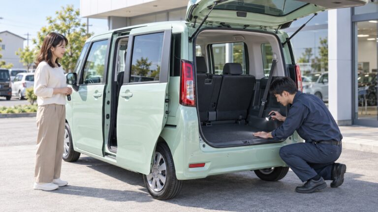 スペーシアの中古車は何を見るを確認する車選びのイメージ